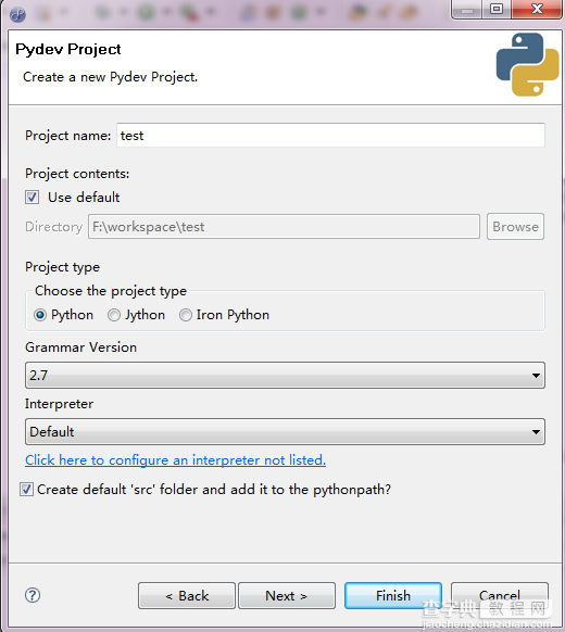 Eclipse和PyDev搭建完美Python开发环境教程（Windows篇）3