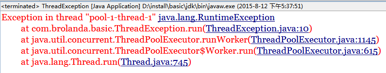 Java多线程之多线程异常捕捉1