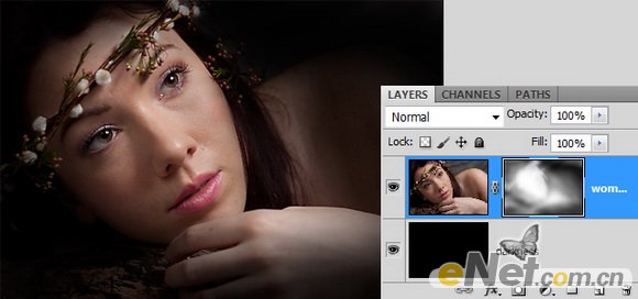 PhotoShop将美女照片制作出梦幻荧光画面效果4