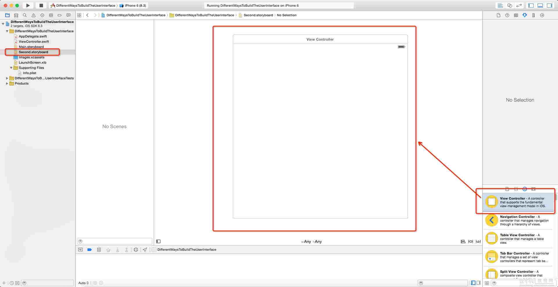 iOS应用开发中StoryBoard搭建UI界面的基本使用讲解6