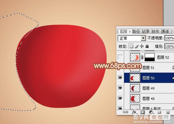 Photoshop设计制作出精致的水晶红苹果10