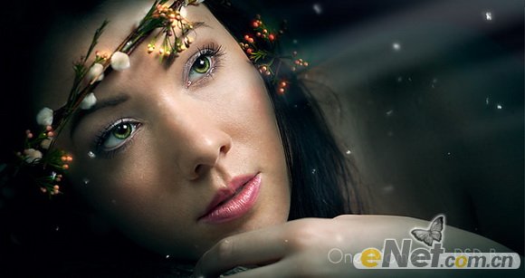 PhotoShop将美女照片制作出梦幻荧光画面效果1