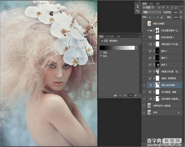 Photoshop(PS)把灰蒙模特头像照片调成梦幻色彩效果实例教程11