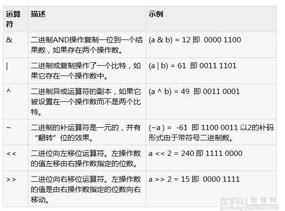 解析Python中的二进制位运算符1