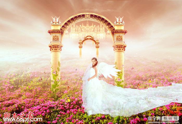 Photoshop设计打造出圣洁唯美梦幻般的天使婚片1