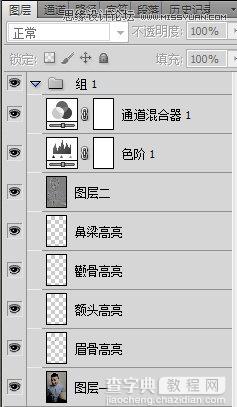 Photoshop将普通照片变成质感金属肤色18