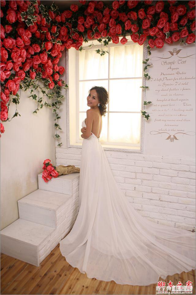 Photoshop为室内婚纱图片打造出素雅清新色调1
