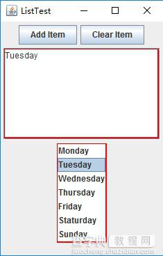 Java图形用户界面之列表框2