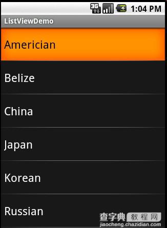 Android入门教程之ListView的应用示例1