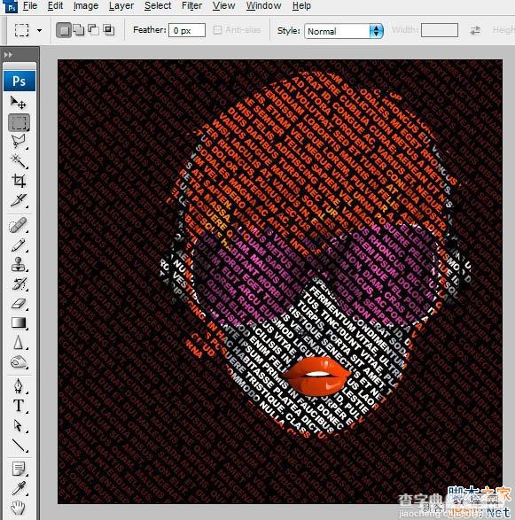 如何利用ps用文字制作出人脸海报效果的教程12