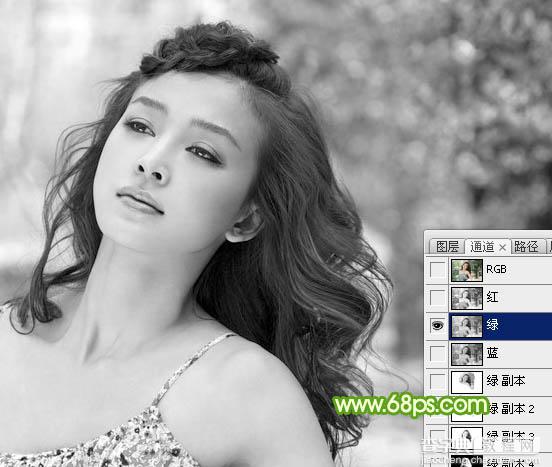 photoshop利用通道保细节抠出细腻的发丝7