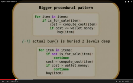 Python减少循环层次和缩进的技巧分析1