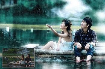 PhotoShop为情侣风景片调制出中国风水墨效果教程1