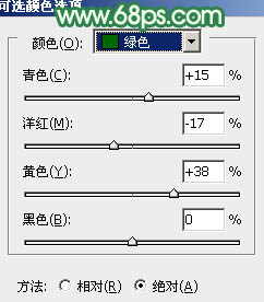 Photoshop为野草中的人物调制出柔和的小清新黄绿色19