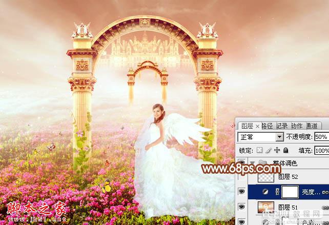 Photoshop设计打造出圣洁唯美梦幻般的天使婚片71