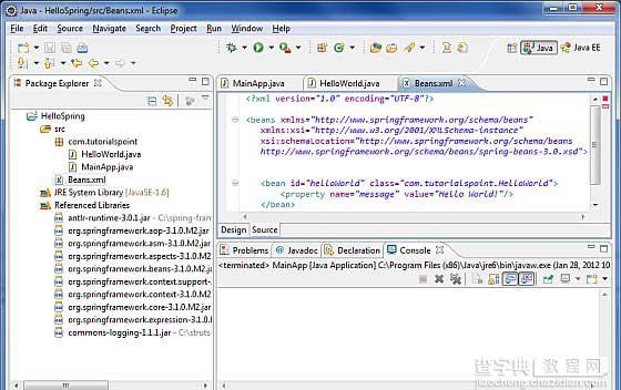 使用Java的Spring框架编写第一个程序Hellow world5