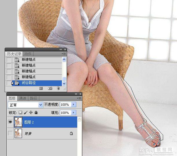 Photoshop为美女腿部拉长修饰教程16