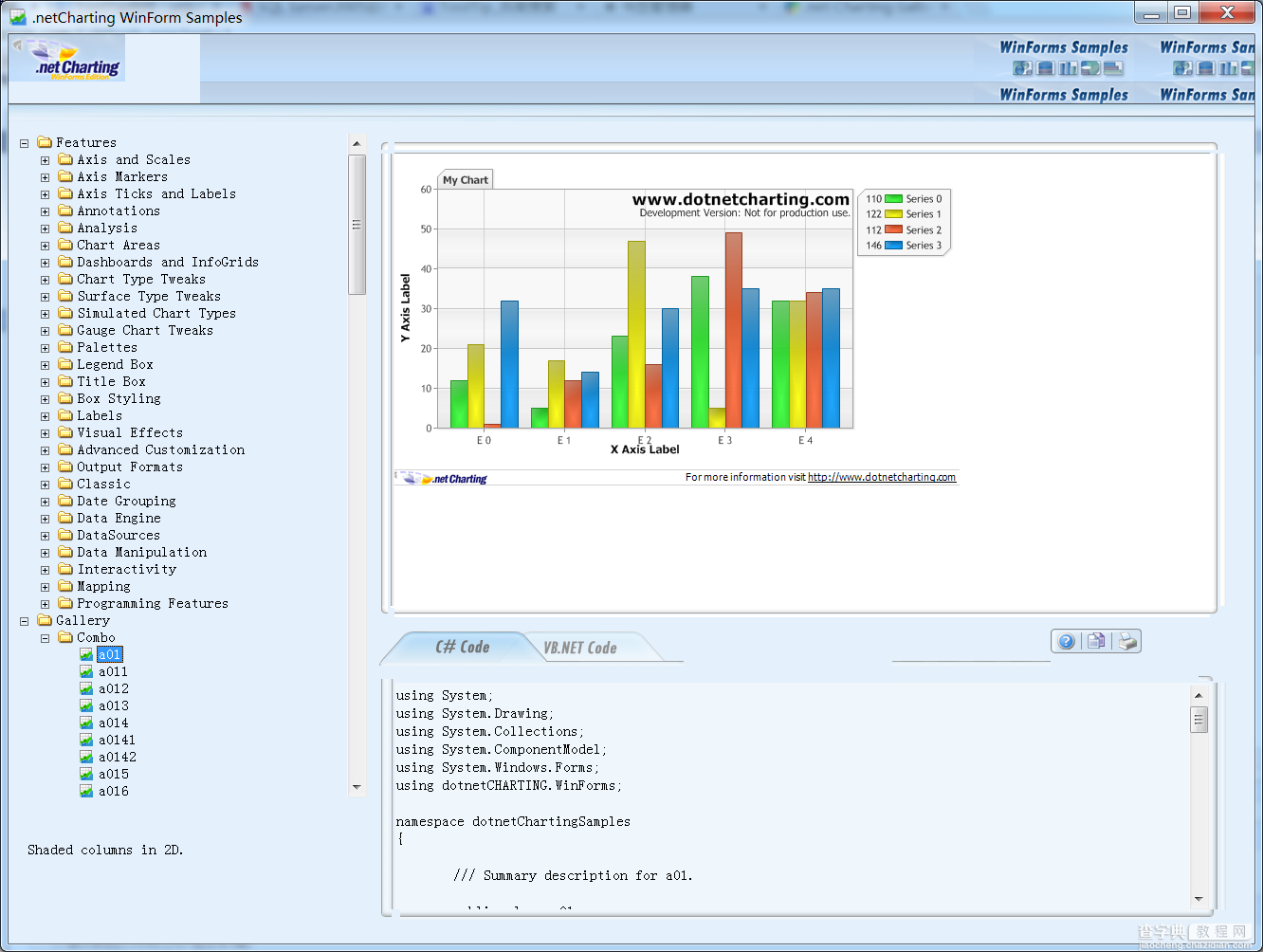 C#中dotnetcharting的用法实例详解1
