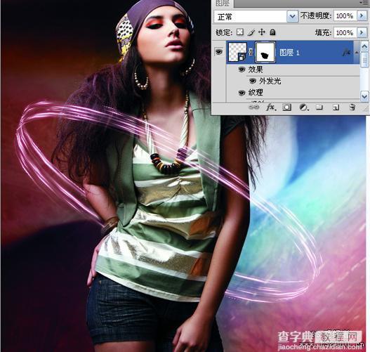 photoshop使用滤镜打造出3D炫彩光环效果20