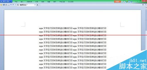 wps文字在打印时设置横向打印的方法2