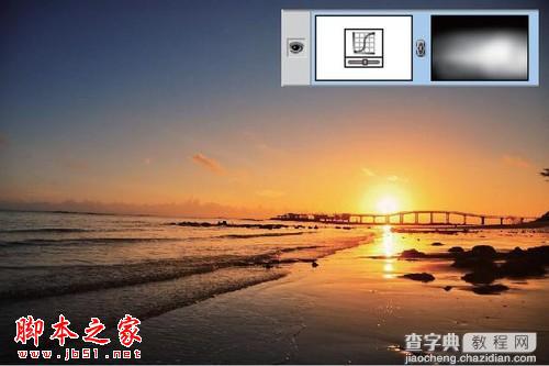 photoshop还原绚烂的海滨落日教程10