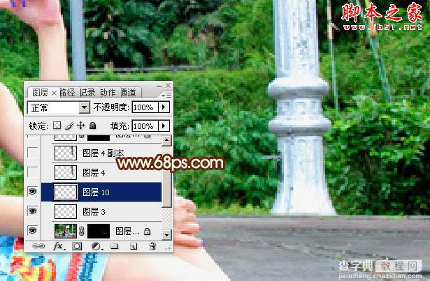 photoshop使用仿制图章工具精确消除人物背景部分的杂物10