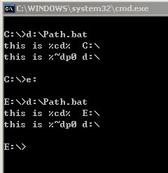 DOS批处理中%cd%和%~dp0的异同分析1