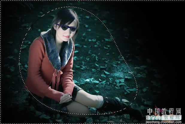 PhotoShop将美女图片添加上梦幻炫酷蓝光效果11