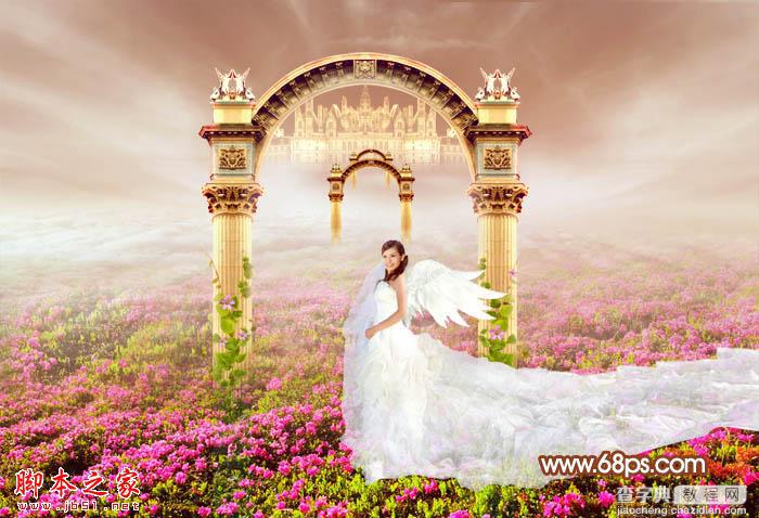 Photoshop设计打造出圣洁唯美梦幻般的天使婚片57