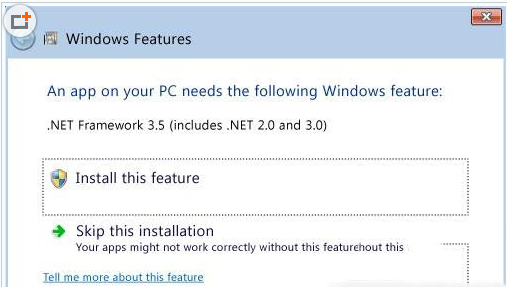 win8无法安装net framework3.5怎么办 win8无法安装net framework3.5解决方法1