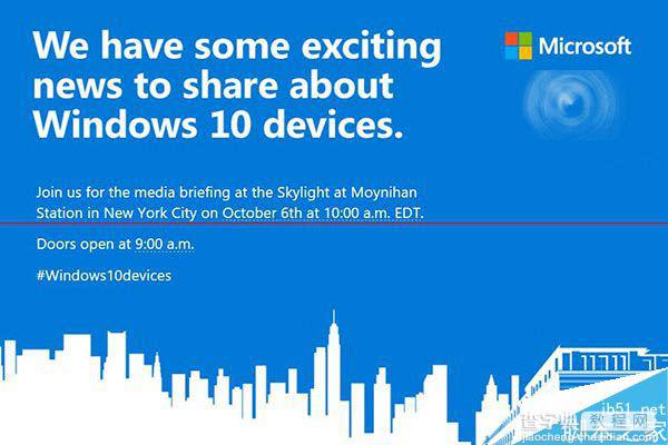 Win10旗舰机新品发布时间确定  10月6日1