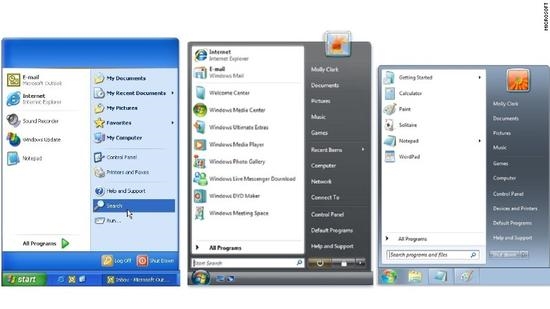 (组图)Windows之前的开始菜单20年进化史2
