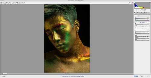 Photoshop为彩妆帅哥图片打造出古铜金属质感皮肤教程3