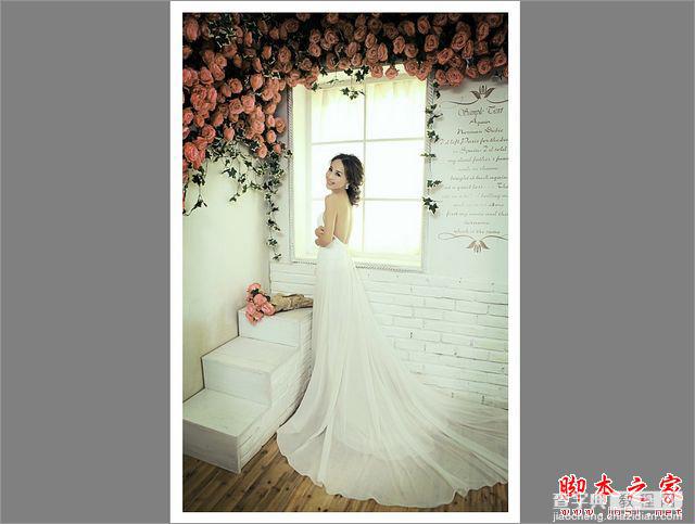 Photoshop为室内婚纱图片打造出素雅清新色调12