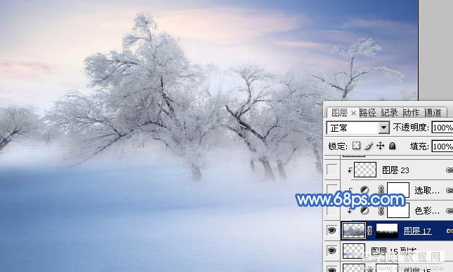 Photoshop将婚片打造出唯美的梦幻冬季雪景效果11