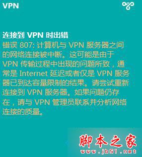 win8系统连接vpn失败提示错误代码807的解决方法1