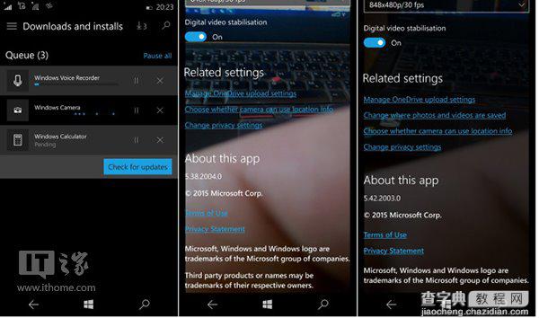 Win10 Mobile预览版10149:相机、Windows语音录音机、计算器更新1
