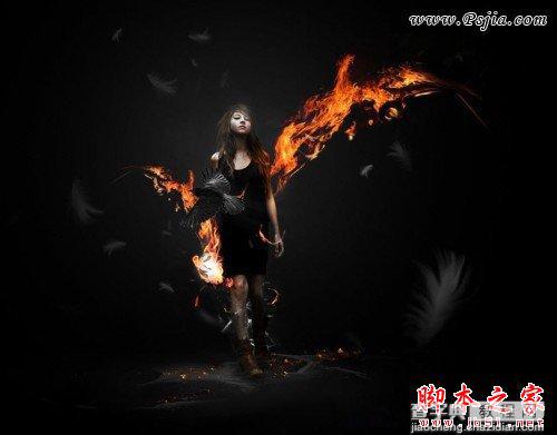 photoshop合成超炫的火焰美女壁纸49