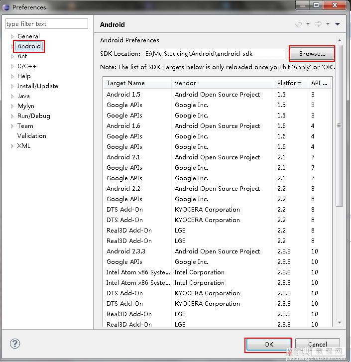 用Eclipse搭建Android开发环境并创建第一个Android项目（eclipse+android sdk）13