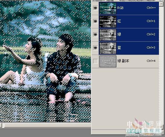PhotoShop为情侣风景片调制出中国风水墨效果教程23