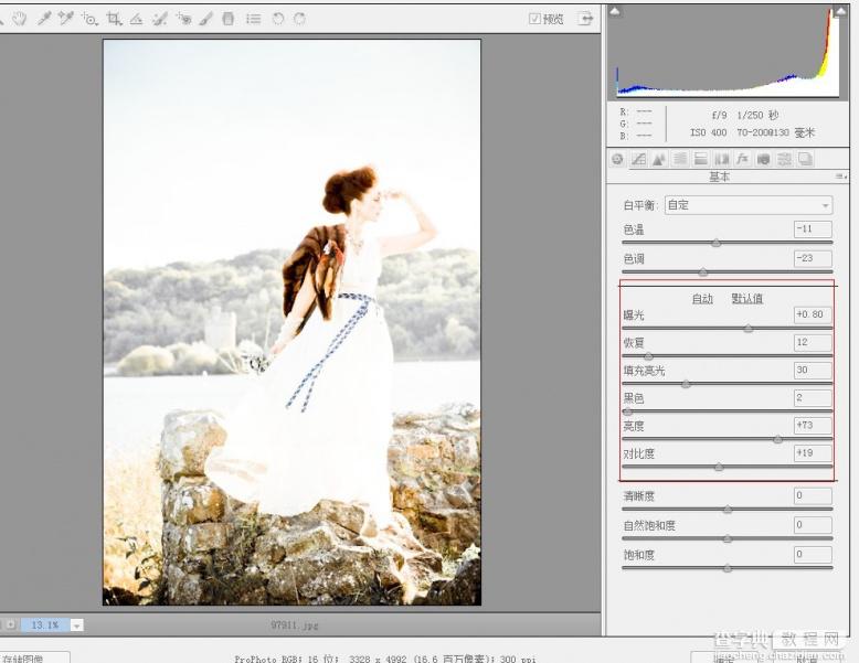 PhotoShop Raw调出高清外景人像图片后期教程13