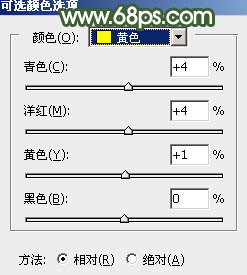 Photoshop将树景人物图片打造灿烂的黄绿色31