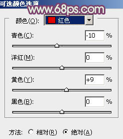 Photoshop将草原人物图片调制出小清新的黄蓝色16