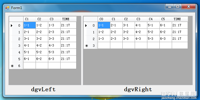 C#实现DataGridView控件行列互换的方法1