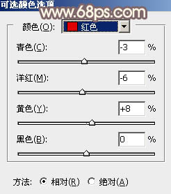 Photoshop调制出漂亮的红褐色树林人物图片15