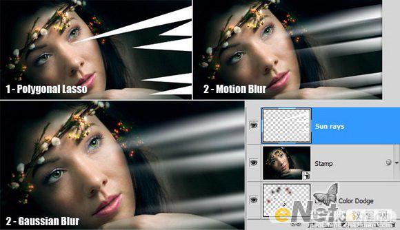 PhotoShop将美女照片制作出梦幻荧光画面效果12