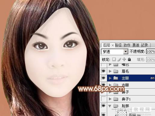 Photoshop将果子美女制作成清纯的古典手绘效果23