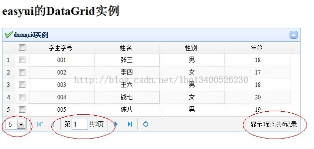 SSh结合Easyui实现Datagrid的分页显示1