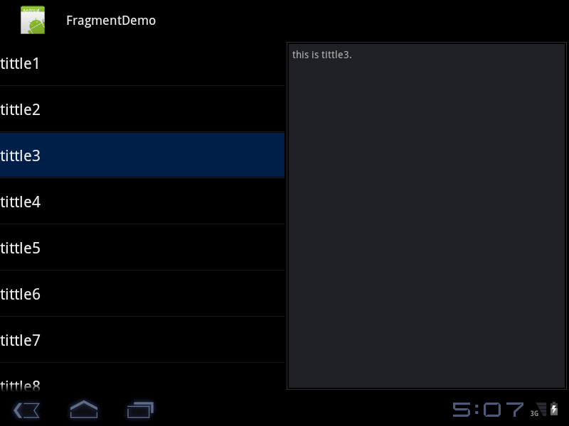 FrameLayout和Fragment处理Android应用UI布局实例1