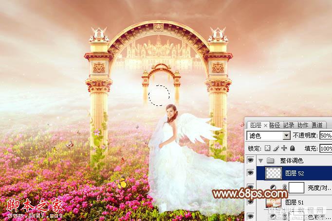 Photoshop设计打造出圣洁唯美梦幻般的天使婚片72
